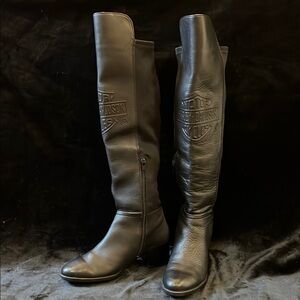 Harley-Davidson Black Leather Riding Boots